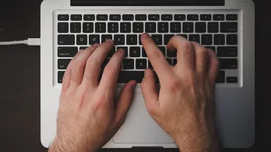 Man using computer