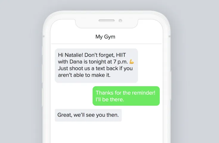 class reminder text