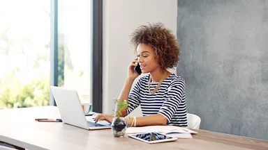Woman on her laptop
