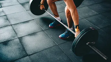Man working out in the gym